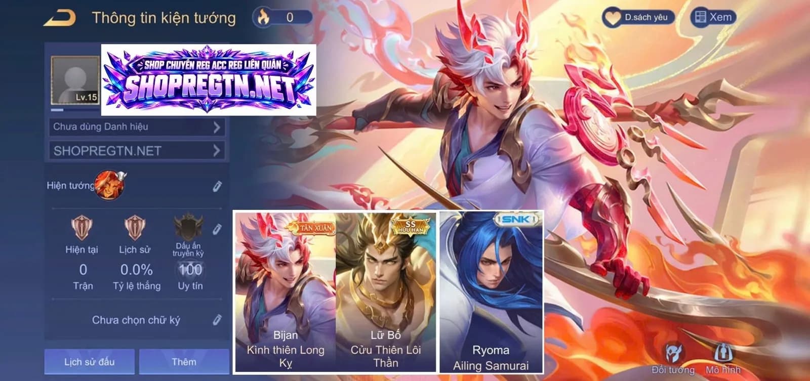 Bijan Long kị + Lữ bố Cửu thiện + Ryoma Alling