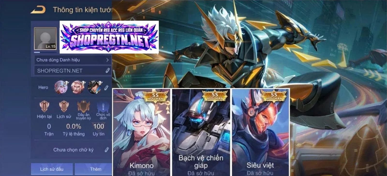 Bijan Hoàng Kim + Veres Kimono + Arduin Bạch Vệ + Arthur Siêu Việt