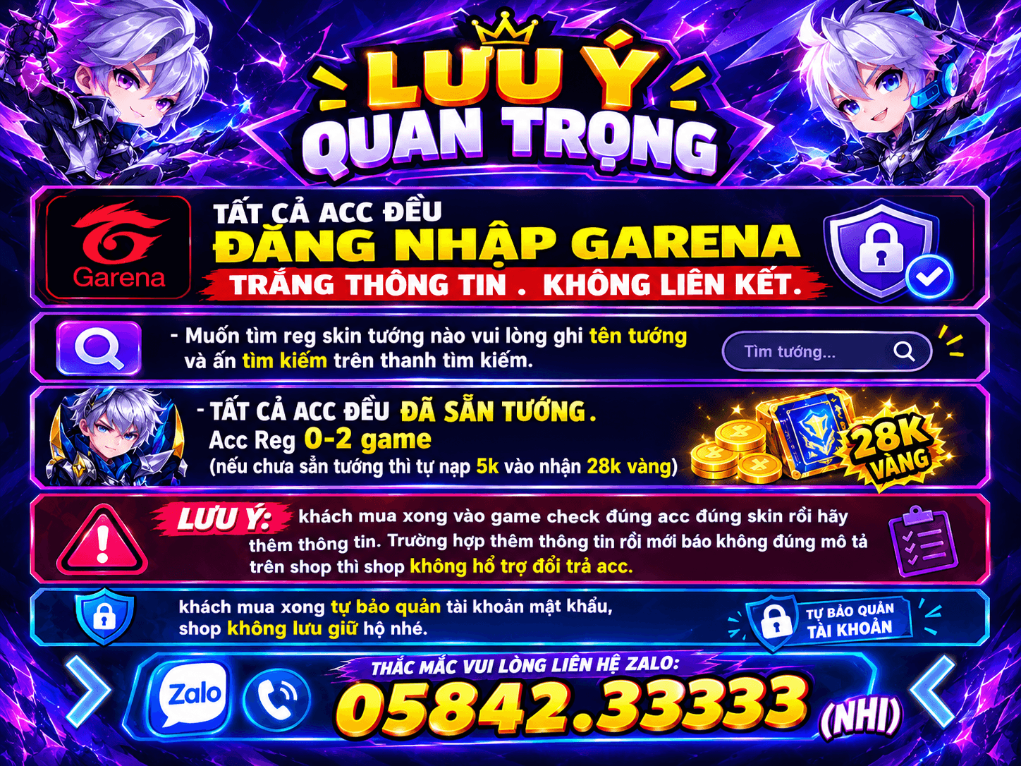LƯU Ý!!! 