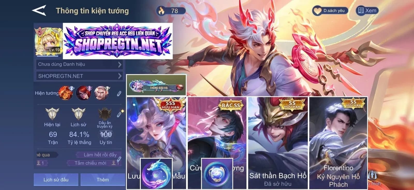 Bijan Long kị + Veres Lưu ly + Paine Cửu son + Enzo Bạch hổ + Flo Hổ phách