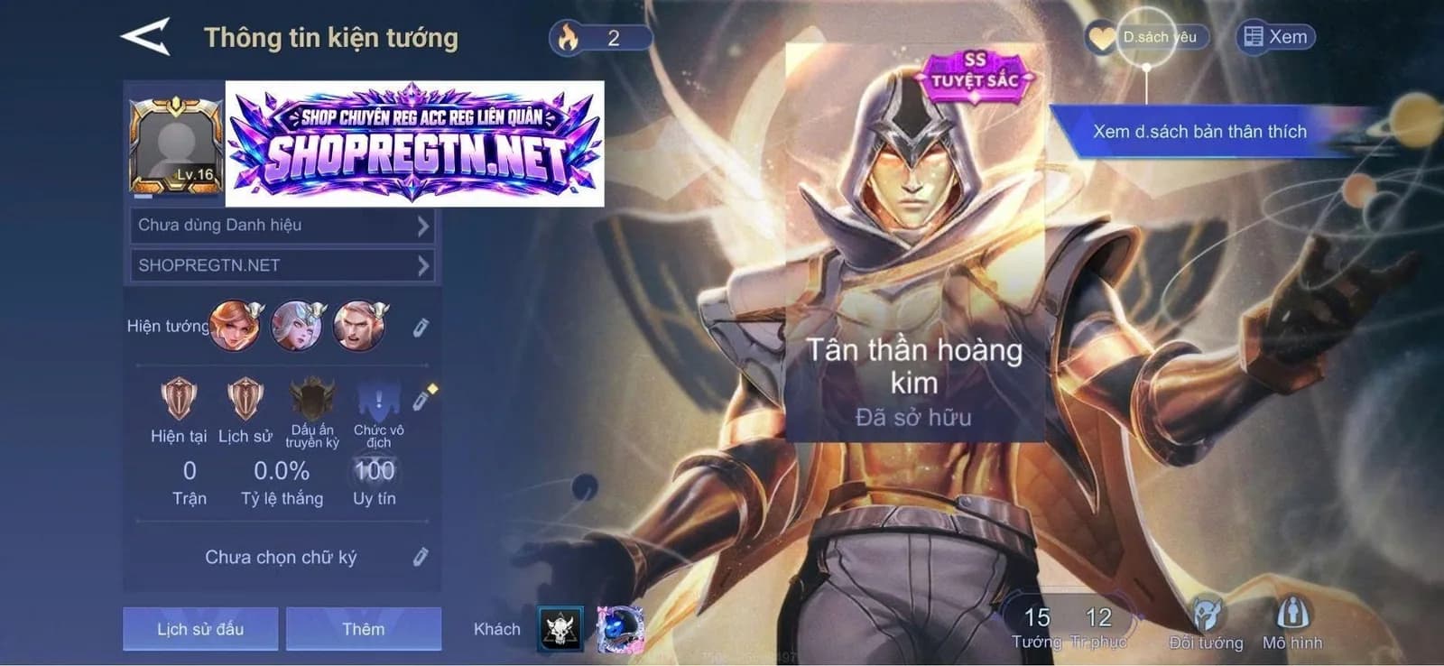 Tulen Tân thần hoàng kim