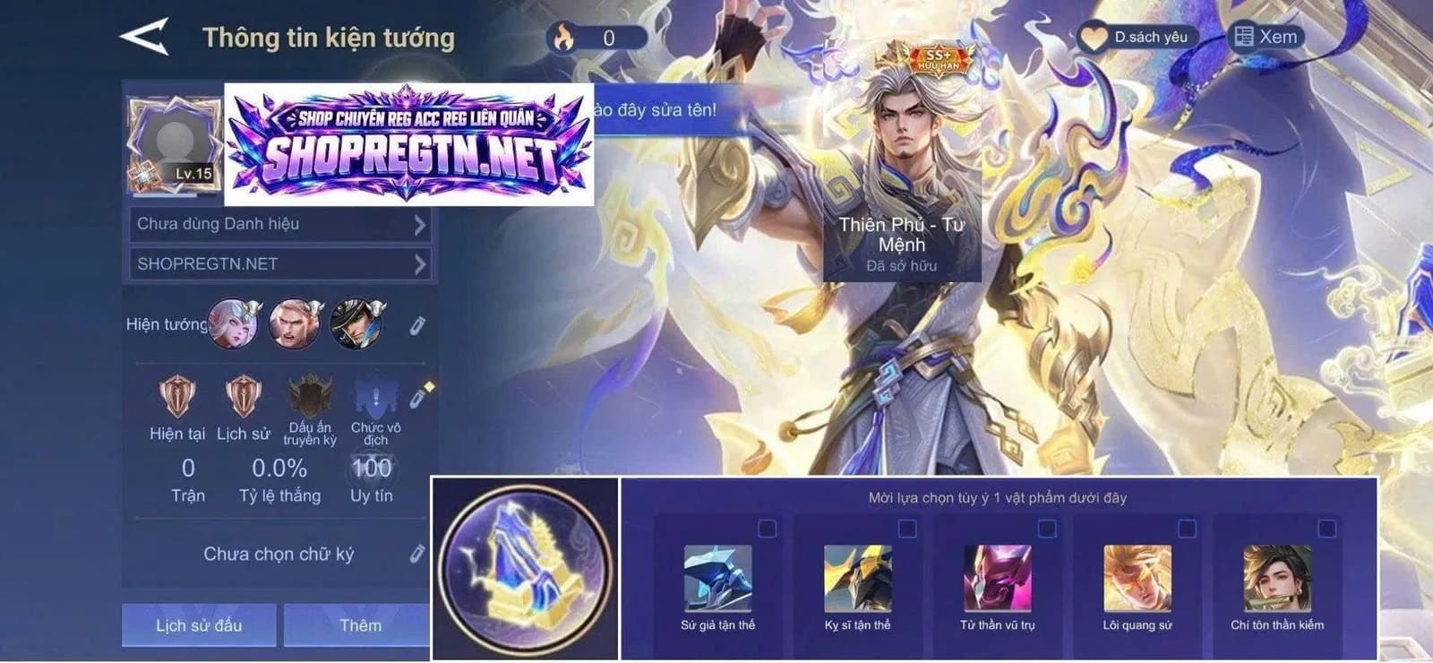 Bolt Baron Thiên Phủ - Tư Mệnh kẹp rương SSHH