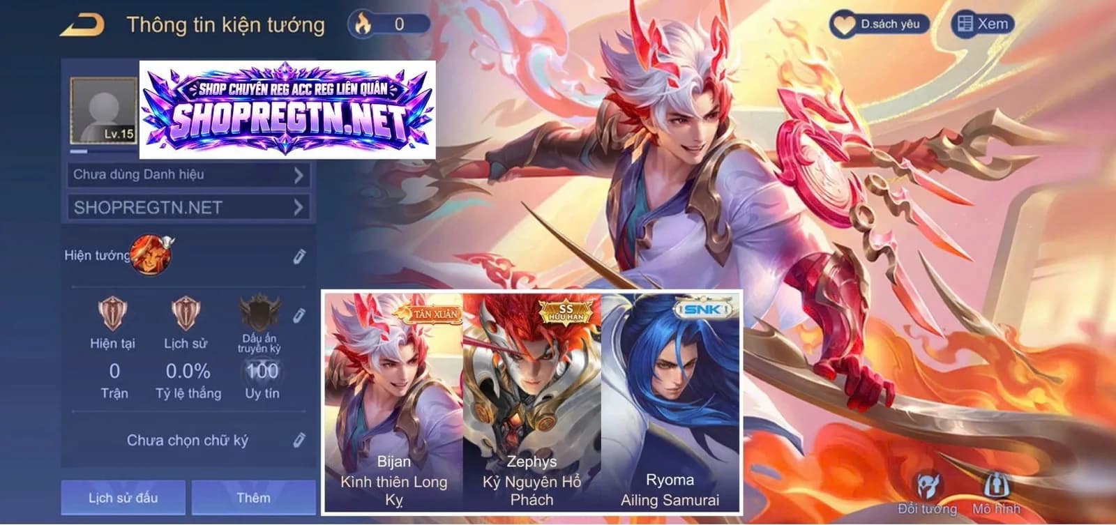 Bijan Long kị + Zephys Kỷ Nguyên + Ryoma Alling