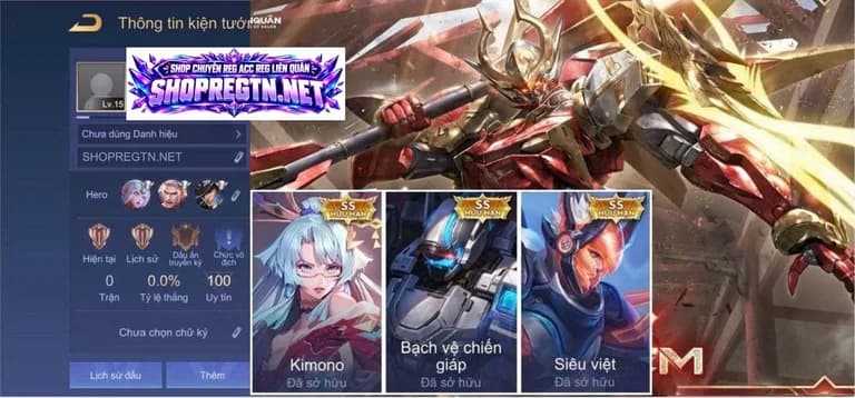 Ngộ Không Xích Diễm + Veres Kimono + Arduin Bạch Vệ + Arthur Siêu Việt