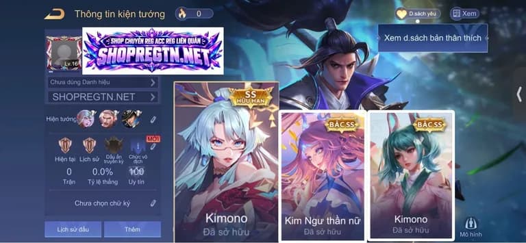 Ryoma Samurai + Veres Kimono + Butterfly Kim ngư + Cap Kimono