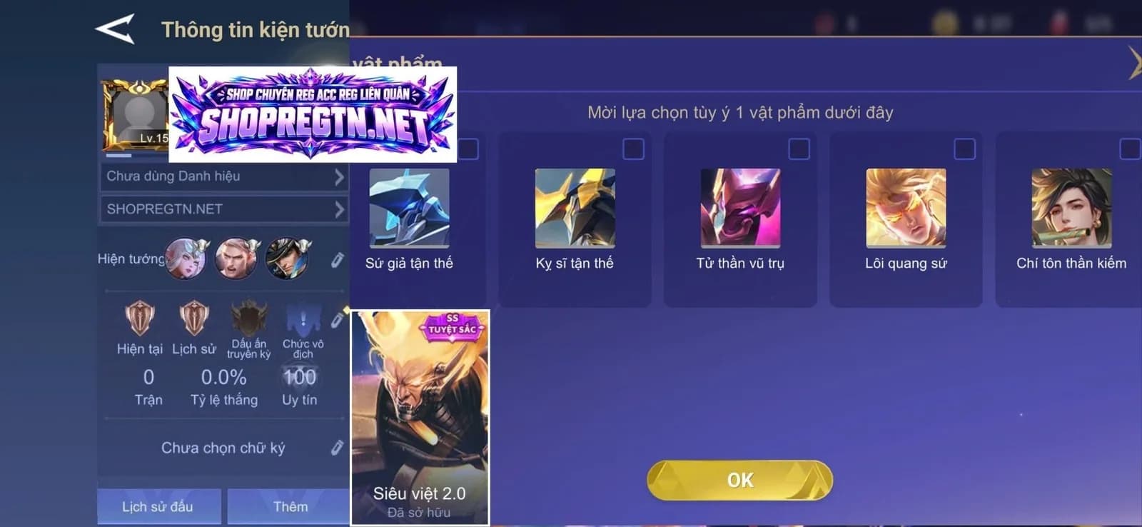 Rương 499hh + Ngộ Không Tuyệt sắc