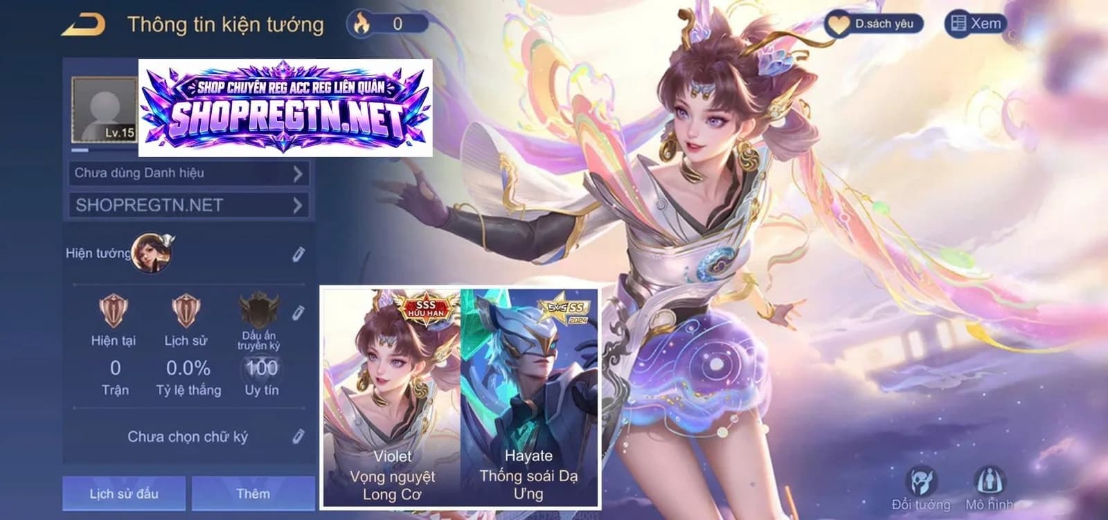 Violet Long cơ + Hayate Thống soái