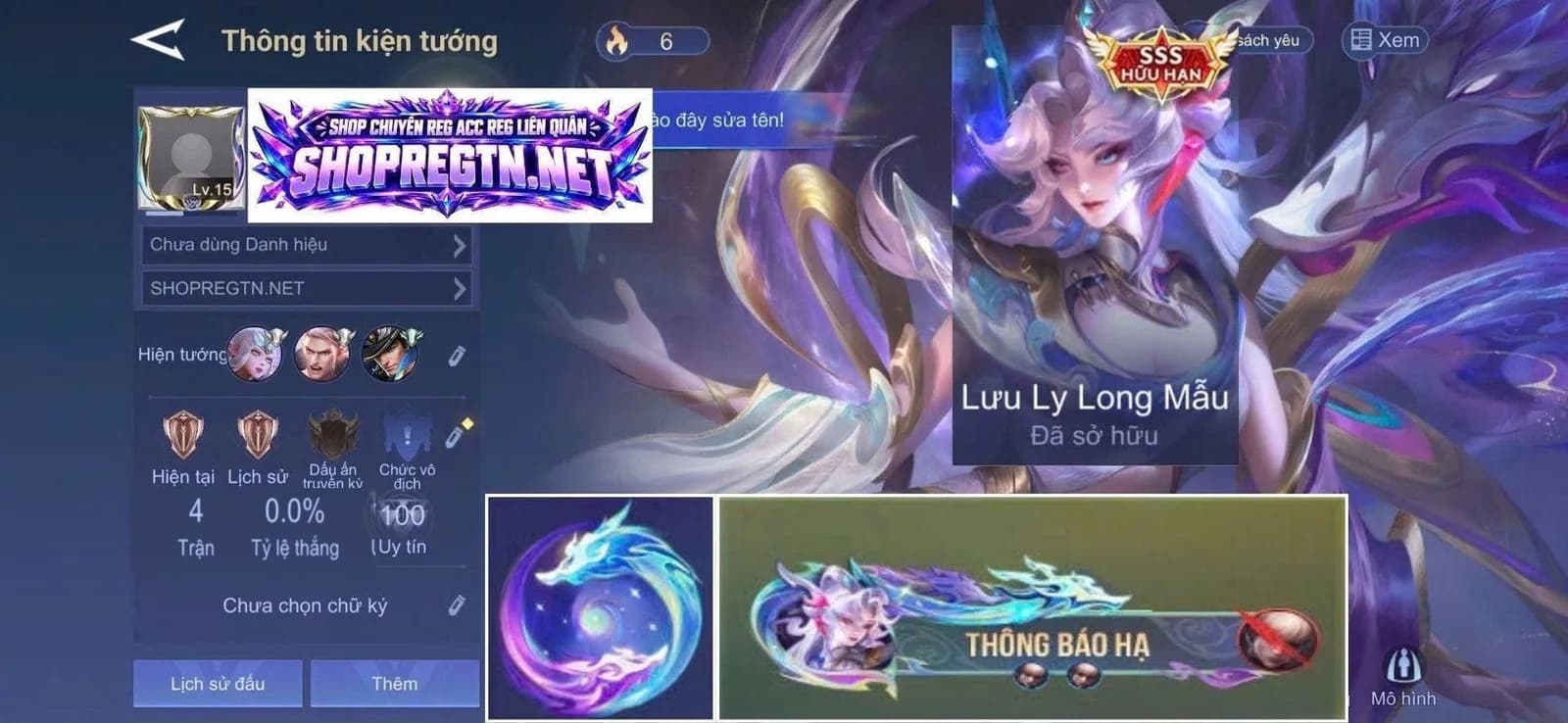 Veres Lưu ly long mẫu gãy