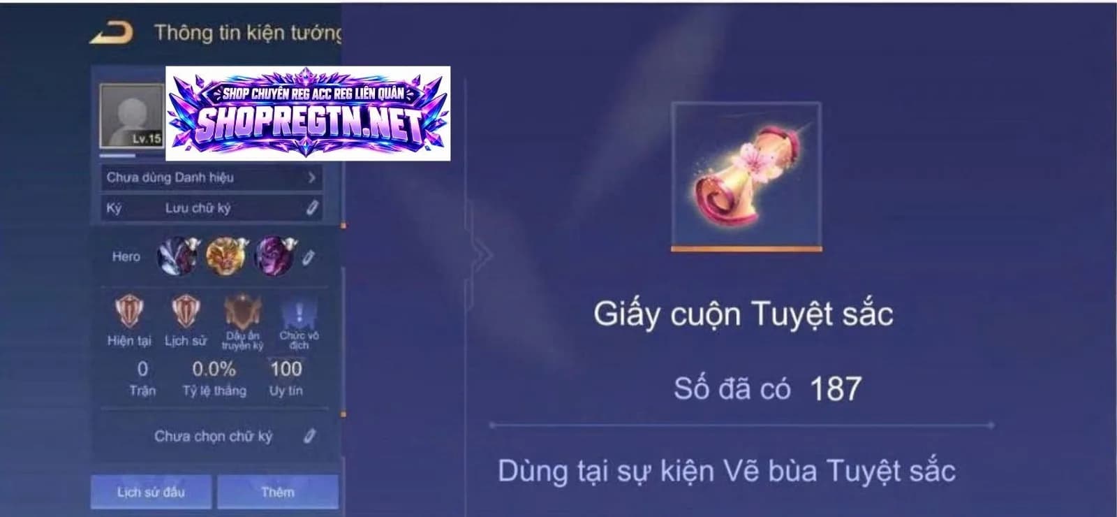 Acc Reg (180-190) Giấy Tuyệt Sắc